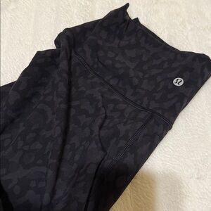 lululemon Align™ High-Rise Crop 17" black Leopard Print